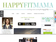 Tablet Screenshot of happyfitmama.com